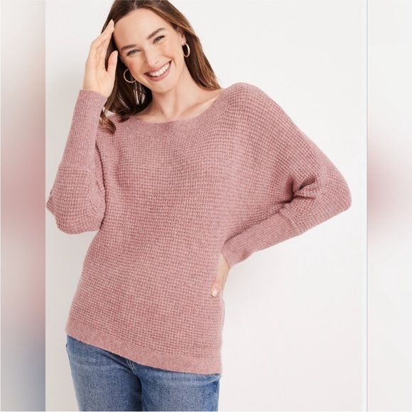 Maurices Pink and Gray Boatneck Sweater, Size XXL, New - Picture 1 of 6